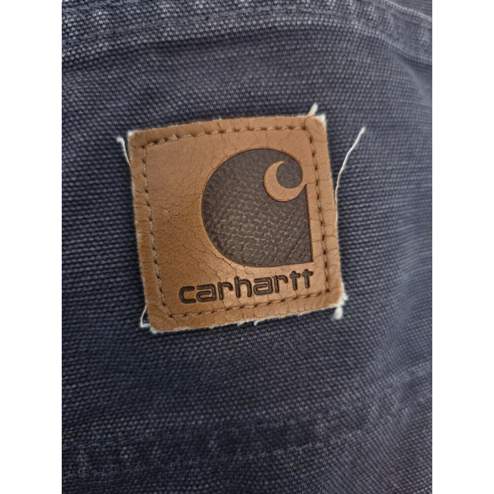 Carhartt B11-PTL Washed Duck Work Dungaree Pants Cotton Petrol Gray Men's 44x30 - Picture 4 of 6